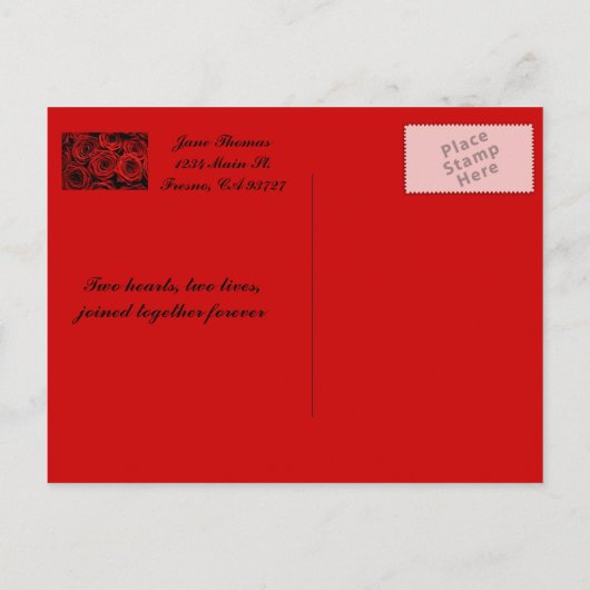 Briefkaart Datum opslaan (Achterkant)