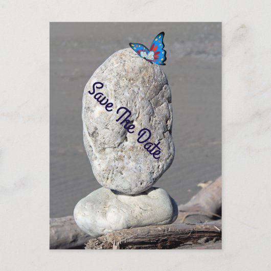Briefkaart Datum vlinder opslaan (Voorkant)