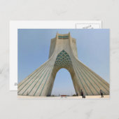 Briefkaart de Azadi Tower (van vrijheid), Teheran  (Voorkant / Achterkant)