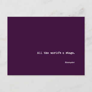 Briefkaart - De hele wereld is een podium - Shakes