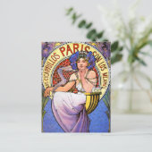 Briefkaart: De Illustratie van Mucha Briefkaart (Staand voorkant)