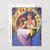 Briefkaart: De Illustratie van Mucha Briefkaart (Voorkant / Achterkant)