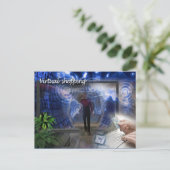 Briefkaart de virtuele klant (Staand voorkant)