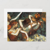 Briefkaart Degas Vier Dancers (Voorkant / Achterkant)