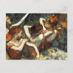 Briefkaart Degas Vier Dancers