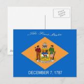 Briefkaart delaware vlag (Voorkant / Achterkant)