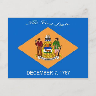 Briefkaart delaware vlag