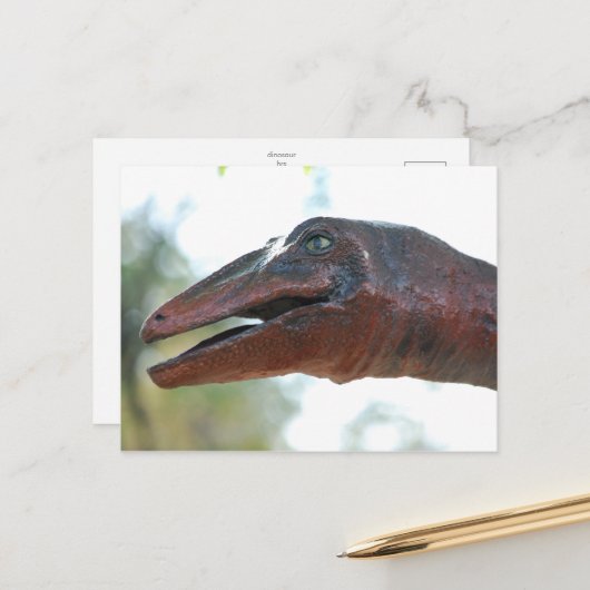briefkaart _ Dinosaurus (Voorkant / Achterkant in situ)