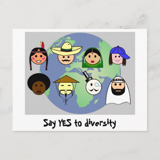 briefkaart "Diversiteit" (Voorkant)