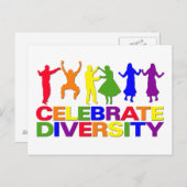 Briefkaart Diversiteit vieren (Voorkant / Achterkant)