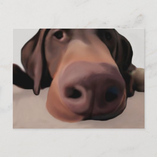 Briefkaart Dog Big Nose (Voorkant)