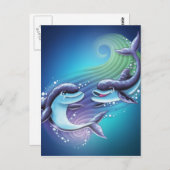 Briefkaart dolfijn (Voorkant / Achterkant)