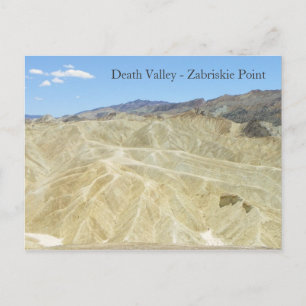 Briefkaart doodvalvallei/Zabriskie Point