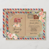  Briefkaart Douche per mail Baby shower (Voorkant / Achterkant)