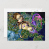 briefkaart "Dragonfly Mermaid" (Voorkant / Achterkant)