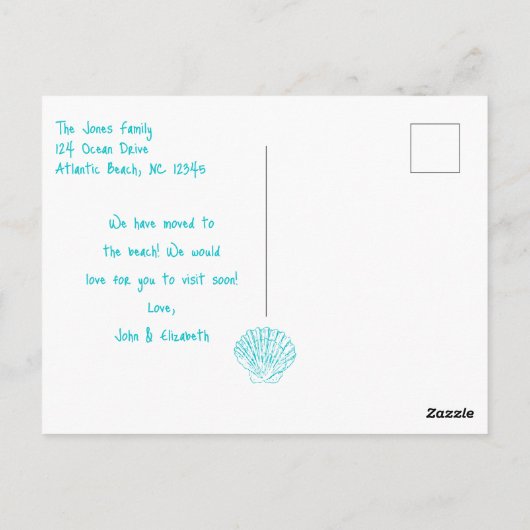 Briefkaart Drie Shell-adreswijziging (Achterkant)