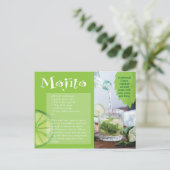 Briefkaart Drink ontvangen Mojito (Staand voorkant)