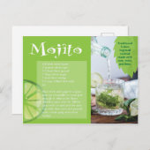 Briefkaart Drink ontvangen Mojito (Voorkant / Achterkant)
