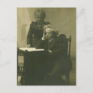 Briefkaart Edvard Grieg & Nina Hagerup Circa 1900