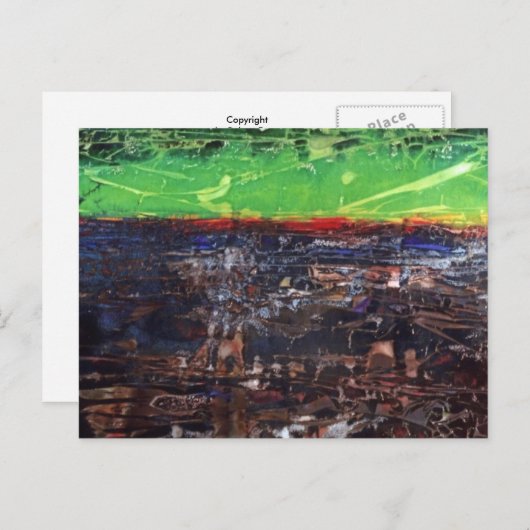 briefkaart "Een jaar in land" Abstract ontwerp (Voorkant / Achterkant)