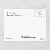 Briefkaart ~ Een  tractor Sluiten met wolken (Achterkant)