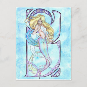 Briefkaart Eerste golf Mermaid Mini-Print