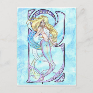 Briefkaart Eerste golf Mermaid Mini-Print