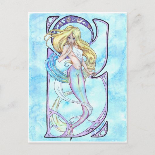 Briefkaart Eerste golf Mermaid Mini-Print (Voorkant)