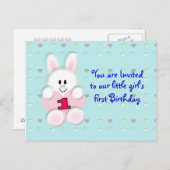 Briefkaart eerste verjaardag (Voorkant / Achterkant)