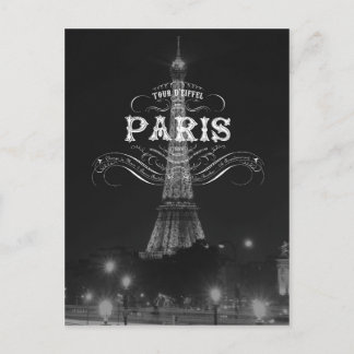 Briefkaart Eiffel Tower voor  voor reizen naar Par