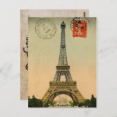 Briefkaart  Eiffeltoren (Voorkant / Achterkant)