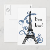 Briefkaart Eiffeltoren (Voorkant / Achterkant)