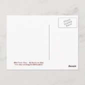 Briefkaart Eiffeltoren (Achterkant)