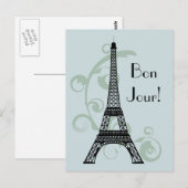 Briefkaart Eiffeltoren (Voorkant / Achterkant)