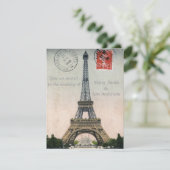 Briefkaart  Eiffeltoren (Staand voorkant)