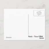 Briefkaart Eiffeltoren (Achterkant)