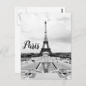 Briefkaart Eiffeltoren in Parijs Frankrijk (Voorkant / Achterkant)