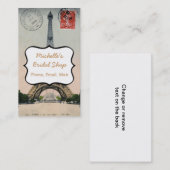 Briefkaart  Eiffeltoren Visitekaartje (Voorkant / Achterkant)