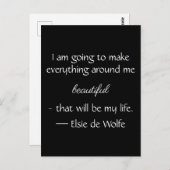 Briefkaart Elsie de Wolfe Quote (Voorkant / Achterkant)