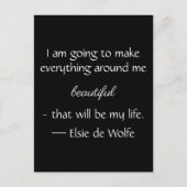 Briefkaart Elsie de Wolfe Quote (Voorkant)