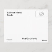 Briefkaart ~ EMPTY TRACKS ~ Railroad Switch (Achterkant)