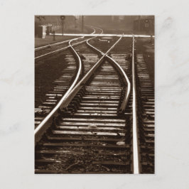 Briefkaart ~ EMPTY TRACKS ~ Railroad Switch