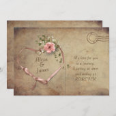 briefkaart en lintbruiloft (Voorkant / Achterkant)