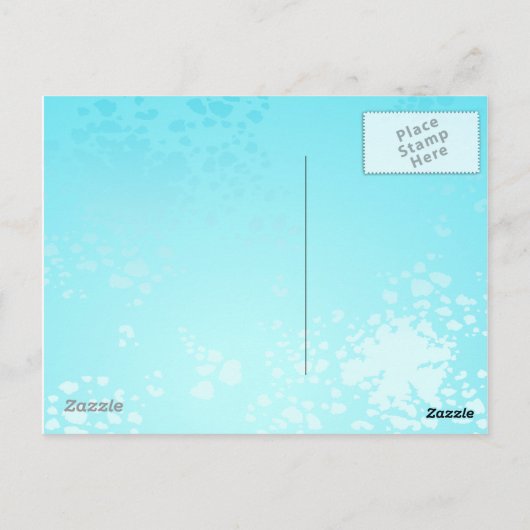 Briefkaart- en veerkleuren briefkaart (Achterkant)