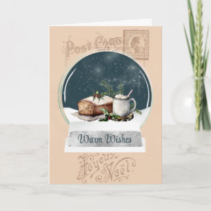 briefkaart en Wereldbol voor bakkerst