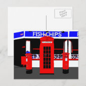 Briefkaart Engelse pictogrammen (Voorkant / Achterkant)