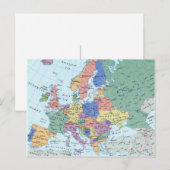 Briefkaart Europese kaart (Voorkant / Achterkant)