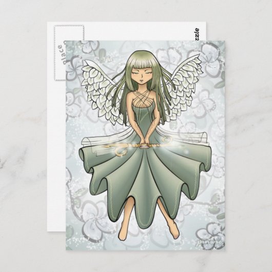 Briefkaart - Fairy Summoning Spring Design (Voorkant / Achterkant)