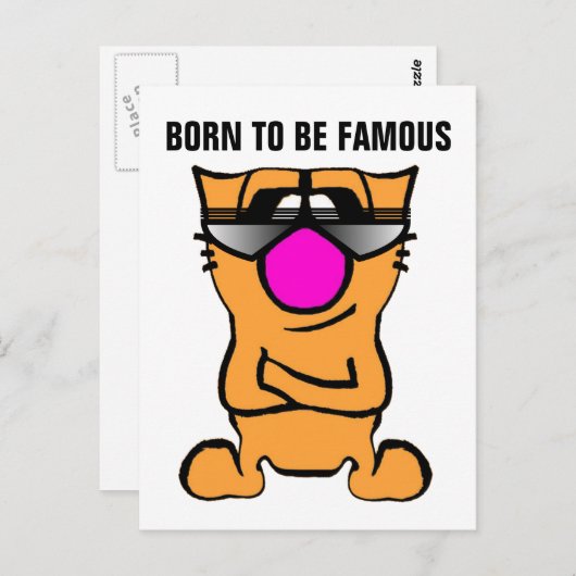 BRIEFKAART FAMOUS (Voorkant / Achterkant)