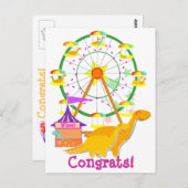 Briefkaart Ferris Wheel Dinosaurs (Voorkant / Achterkant)